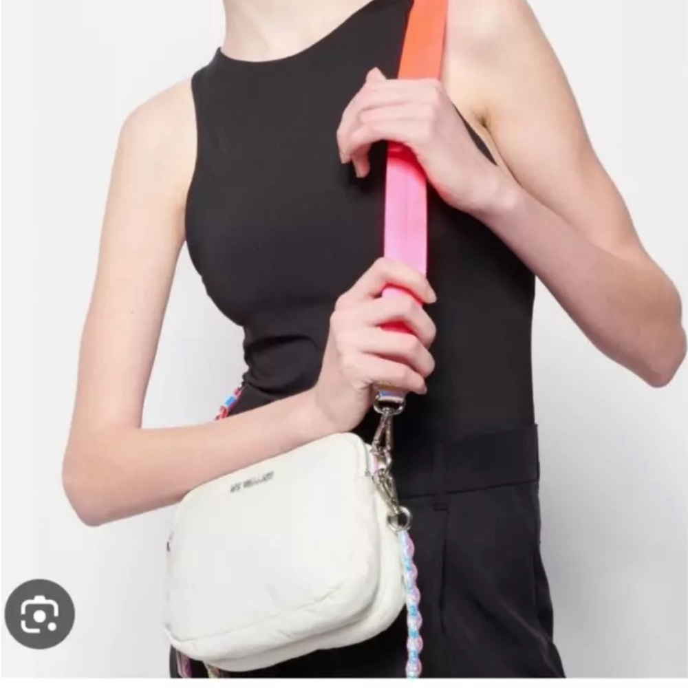 MZ Wallace White Crossbody Bag with Pink Strap - Picture 2 of 16